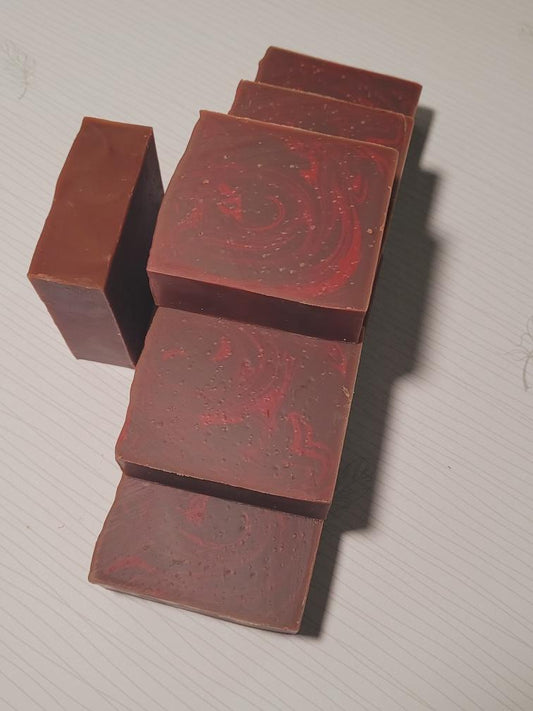 Artisan  Bird Bath soap bars stacked upon each other.